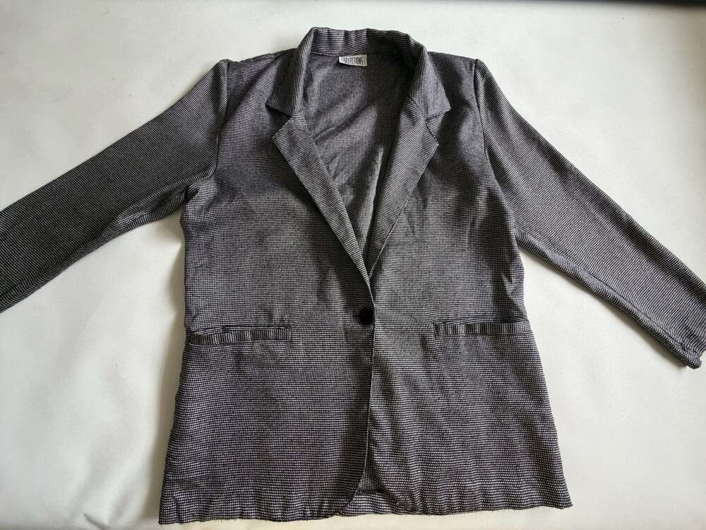 Selection Gray Linen Blazer Size L / Office Core /Clean Girl Aesthetic
